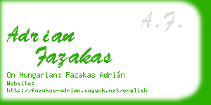adrian fazakas business card