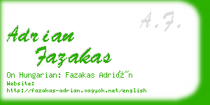 adrian fazakas business card